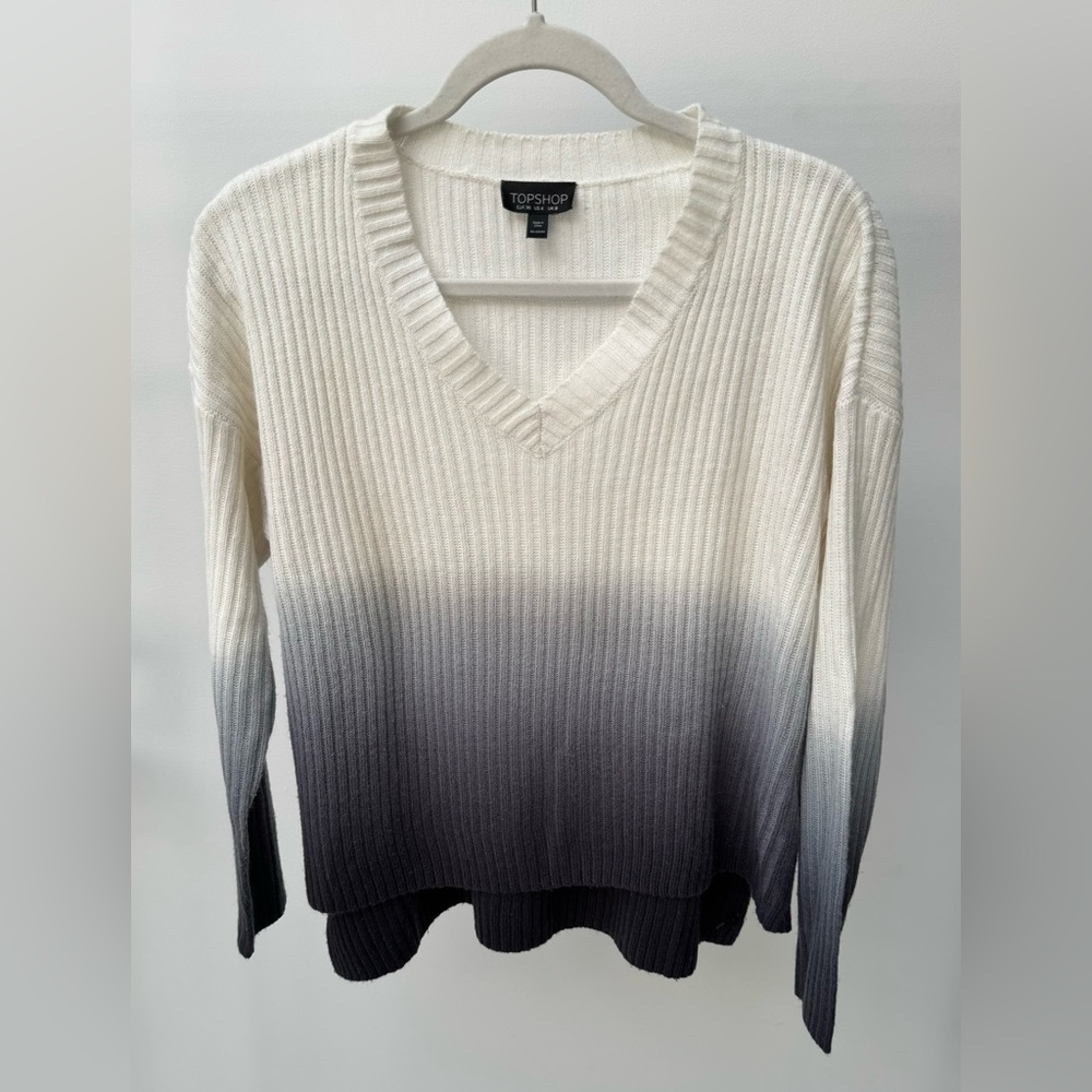 Topshop Ombré Knit‎ Long Sleeve Sweater, Size 4